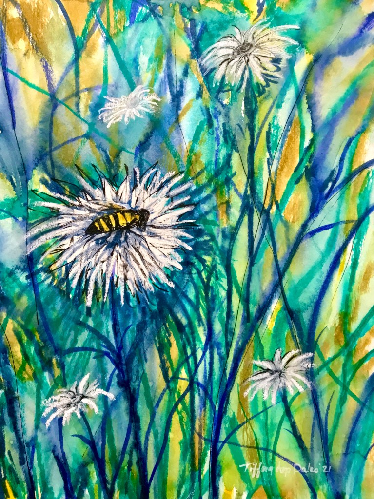 9" x 12" Mixed media on watercolor paper by Tiffany Arp Daleo