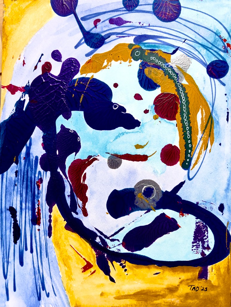 "Cetus" is a new 9" x 12" mixed media painting on paper!