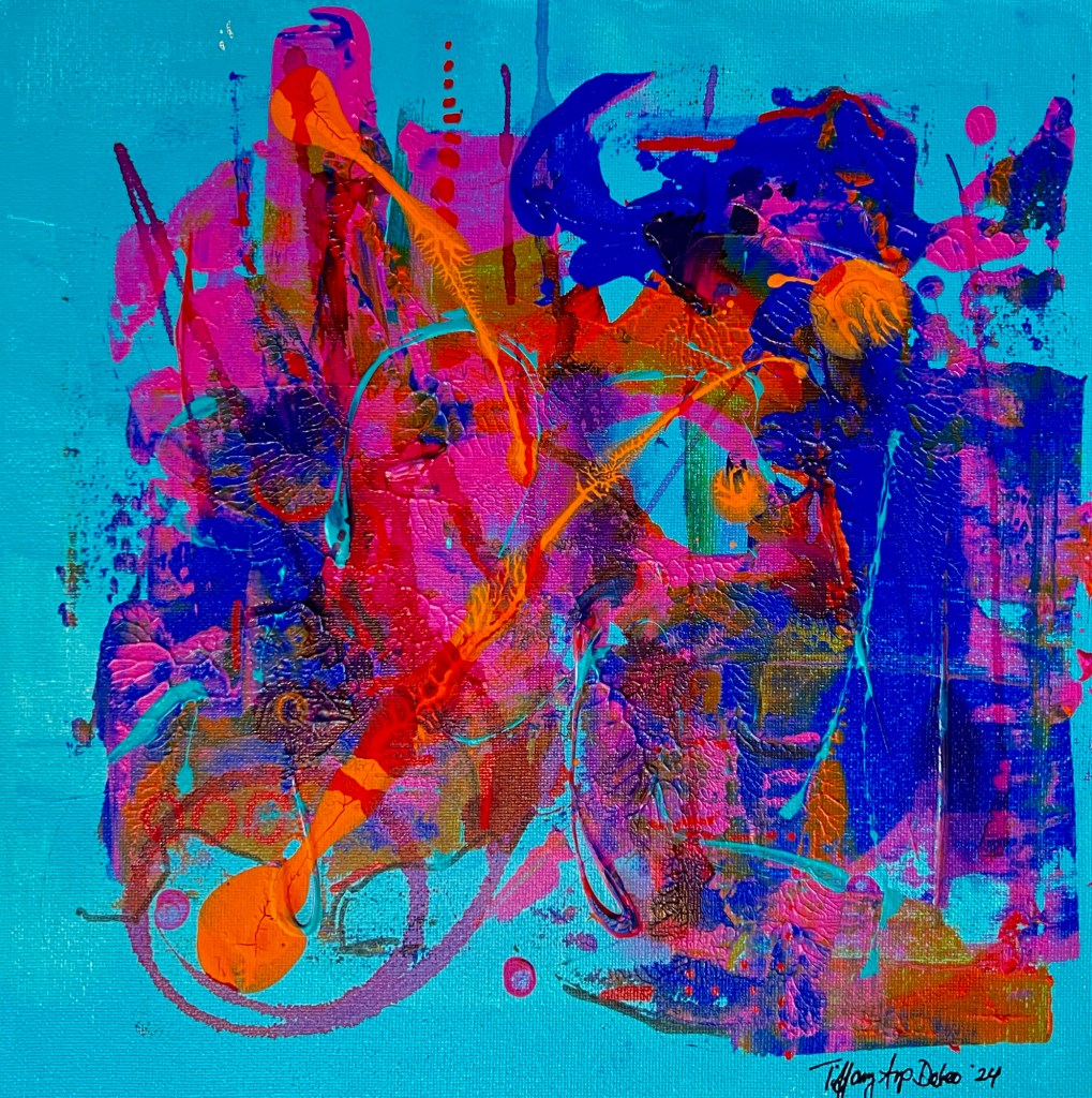 "Sensory" is a new 12/12" mixed media painting on canvas!